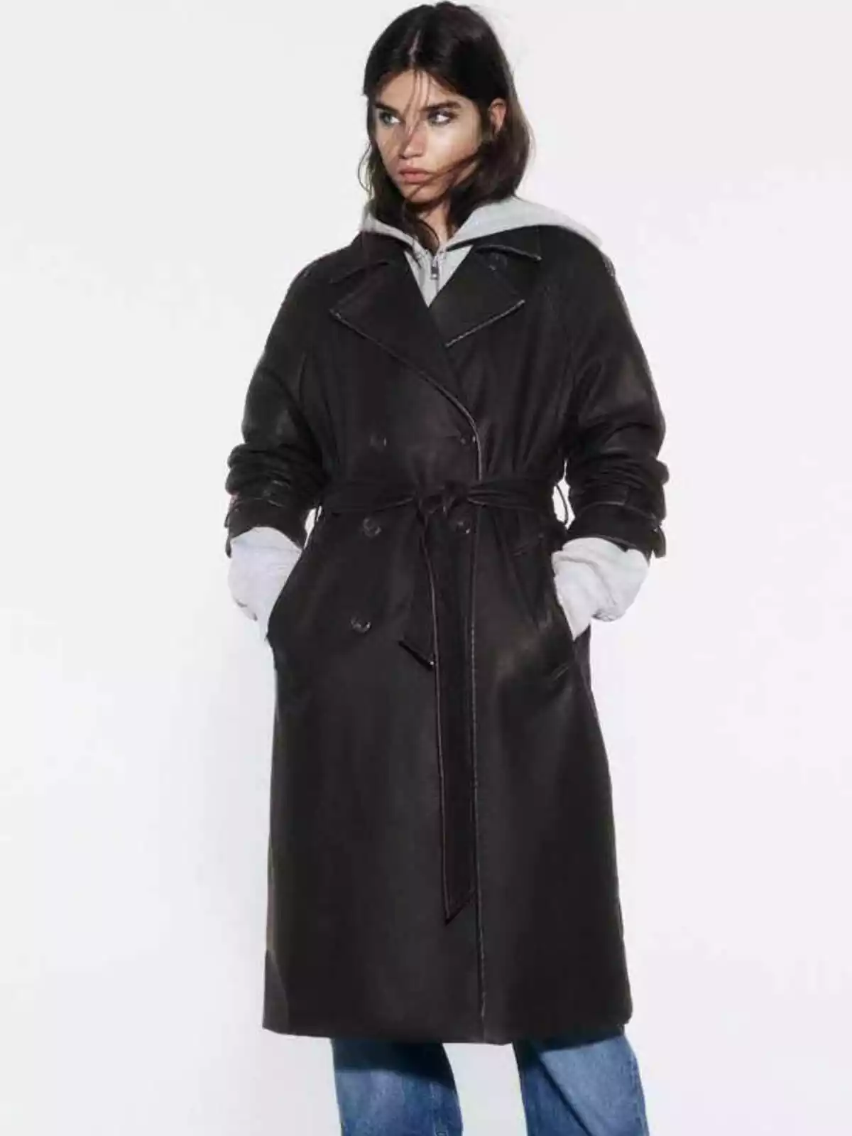 Gabardina efecto piel de Zara Gabardina efecto piel de Zara