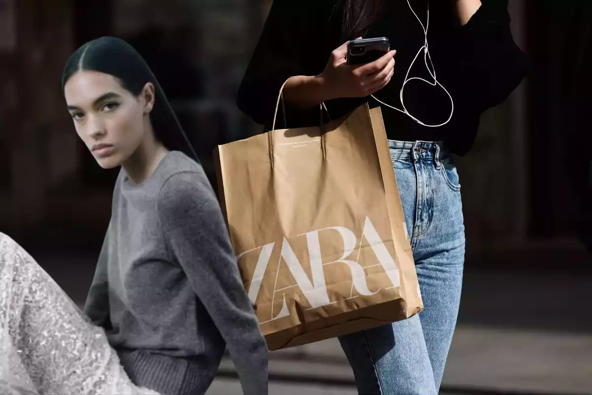 Un jersey gris de Zara Un jersey gris de Zara