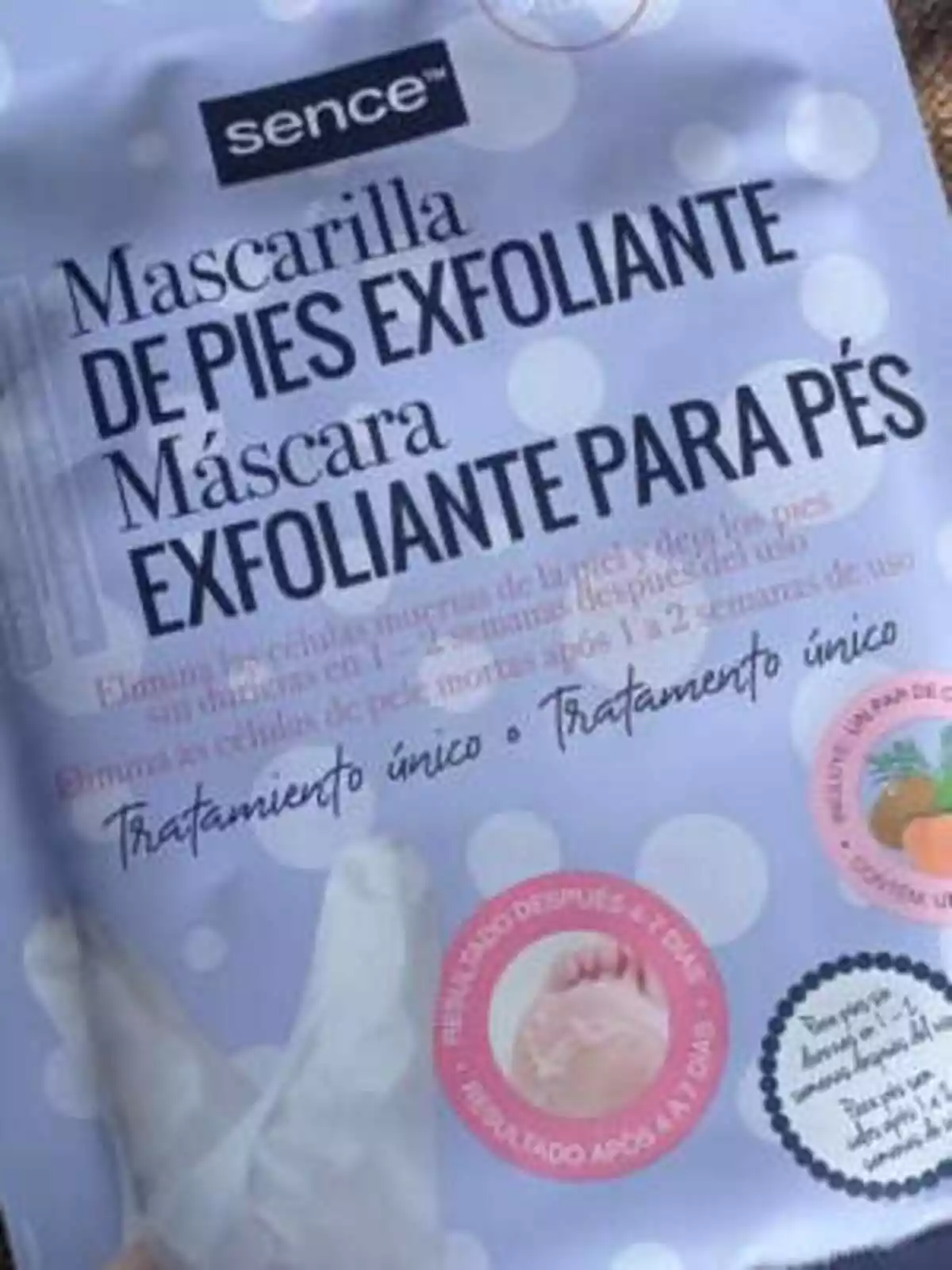 Foto de la mascarilla exfoliante para pies de Mercadona Foto de la mascarilla exfoliante para pies de Mercadona