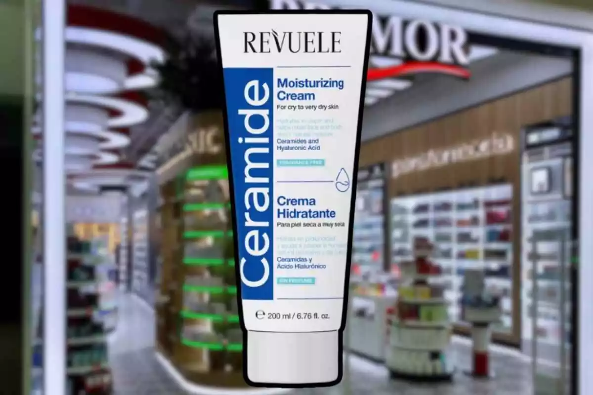 Crema revuele hidratante con Primor de fondo