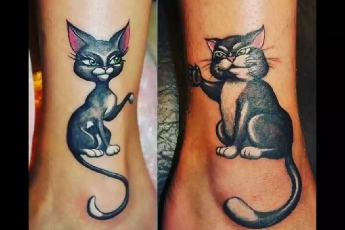 Tatuaje de unas gatas