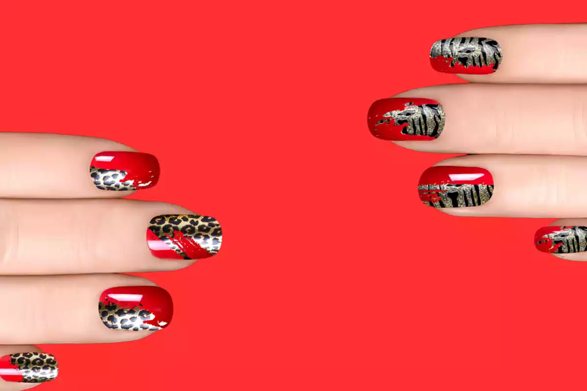 uñas de color animal print uñas de color animal print