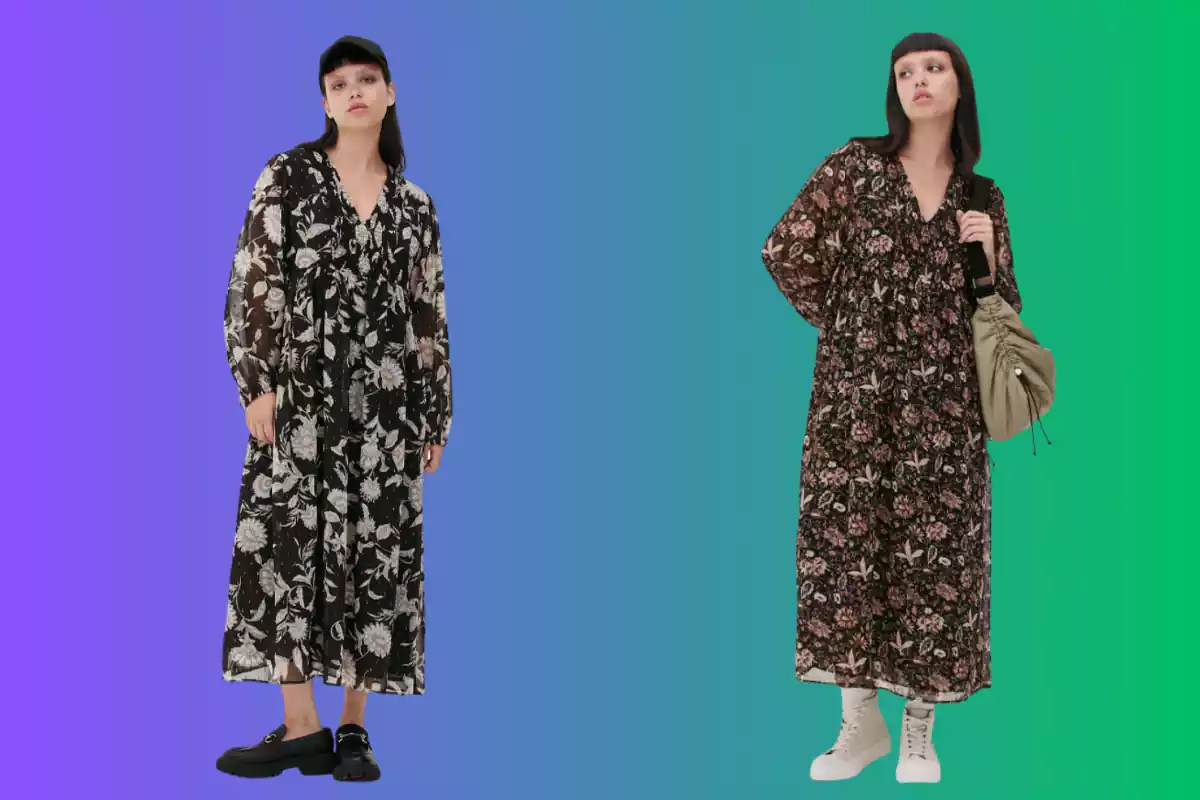 una chica viste las dos versiones del vestido de Primark una chica viste las dos versiones del vestido de Primark