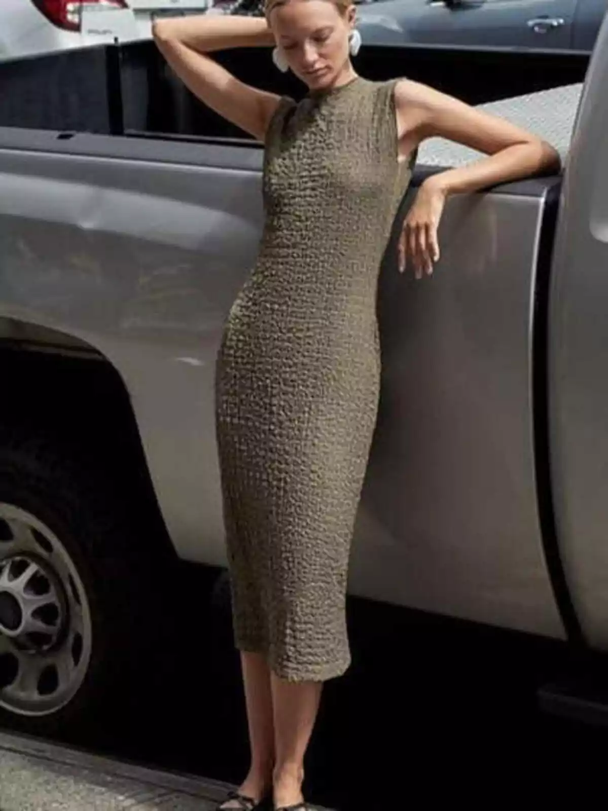 Vestido efecto arrugado de Zara Vestido efecto arrugado de Zara